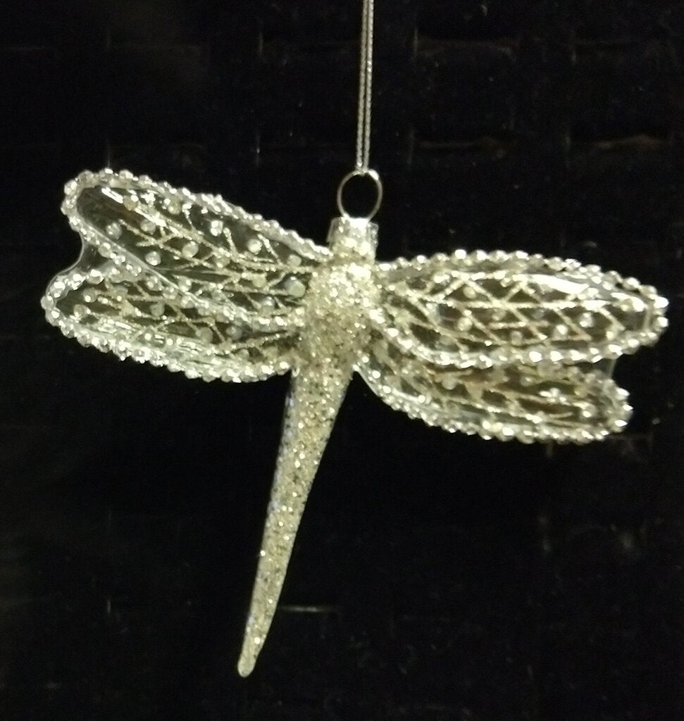 NEW Glass Dragonfly Ornament