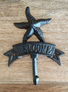 NEW Cast Iron Starfish WELCOME Hook MA-1101