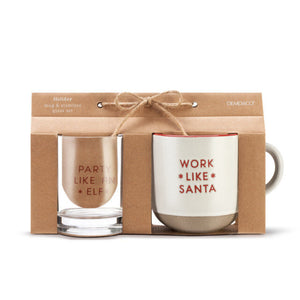 NEW Mug and Glass Set - Santa & Elf - 2020220129