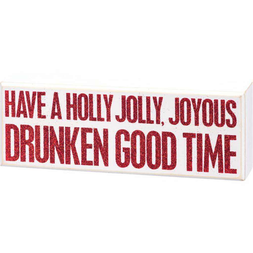 NEW Box Sign - Holly Jolly Joyous - 111244