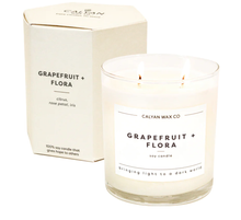 Load image into Gallery viewer, NEW Grapefruit + Flora Glass Tumbler Soy Candle
