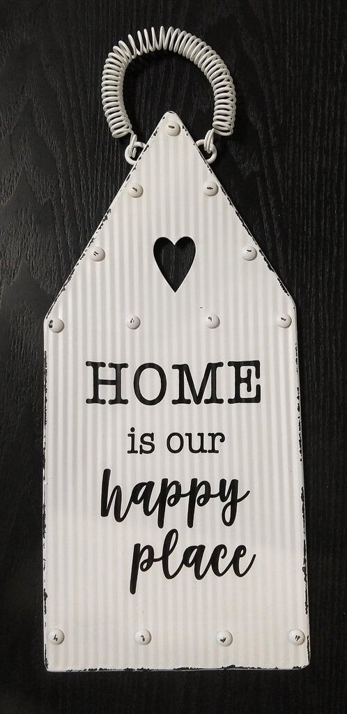 NEW Corrugated Metal House Sign - Home