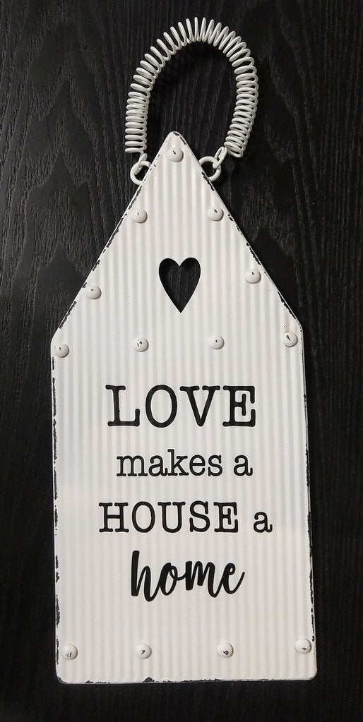 NEW Corrugated Metal House Sign - Love