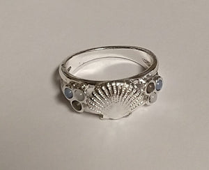 NEW Scallop Shell Cabochon Ring 0602064