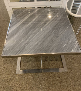 Stone Italia Imperial Grey Marble Top Accent Table-some scratching