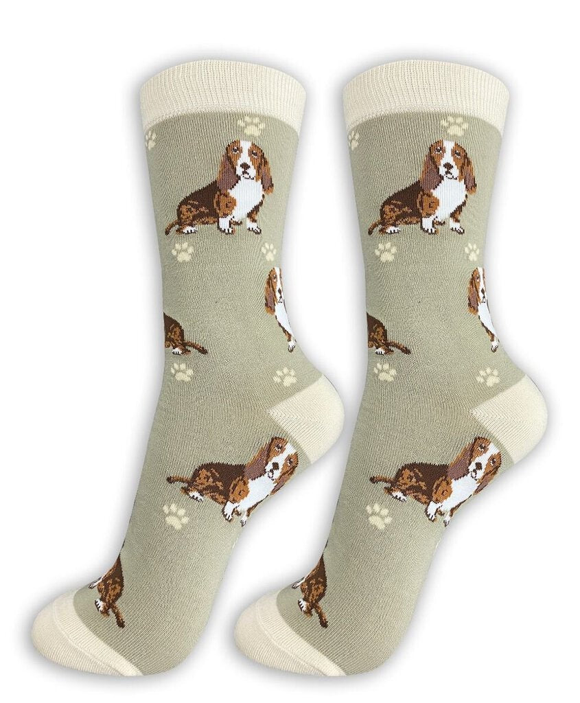 NEW Socks - Happy Tails Basset Hound - 800FB-2