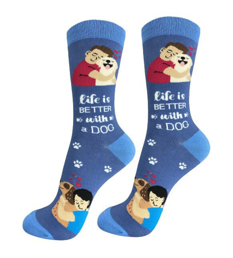 NEW Socks - Happy Tails Life is Better with a Dog - 800FB-165