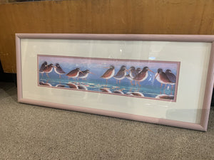 Framed & Signed Sandpipers By Hua-Yao Tung