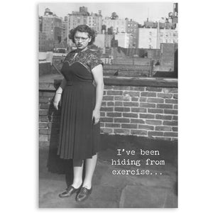 NEW Greeting Card - Hiding from Exercise - 73071