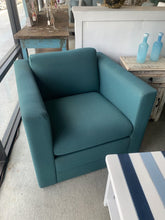 Load image into Gallery viewer, Teal Track Arm Club Chair
