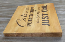Load image into Gallery viewer, NEW Reclaimed Wood Wall Art - Cats are Like Potato Chips
