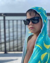 Load image into Gallery viewer, NEW Kids UPF 50+ Sunscreen Towel with Hood - Sharks
