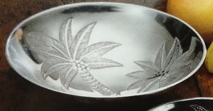 NEW Textured Aluminum Palm Tree Bowl 9769