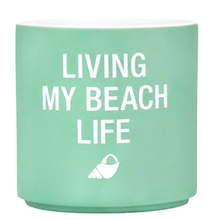 Load image into Gallery viewer, NEW Ceramic Planter - Living My Beach Life 115437
