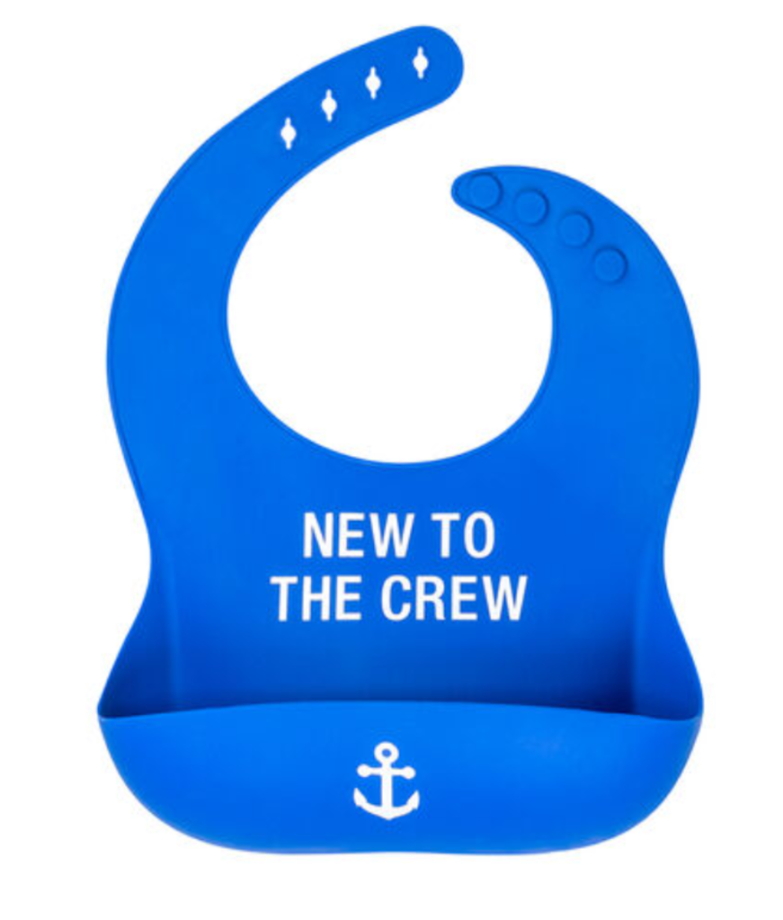 NEW Silicone Bib - New to the Crew - 129449