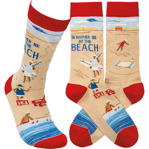 NEW Id Rather Be At The Beach Socks - 113096