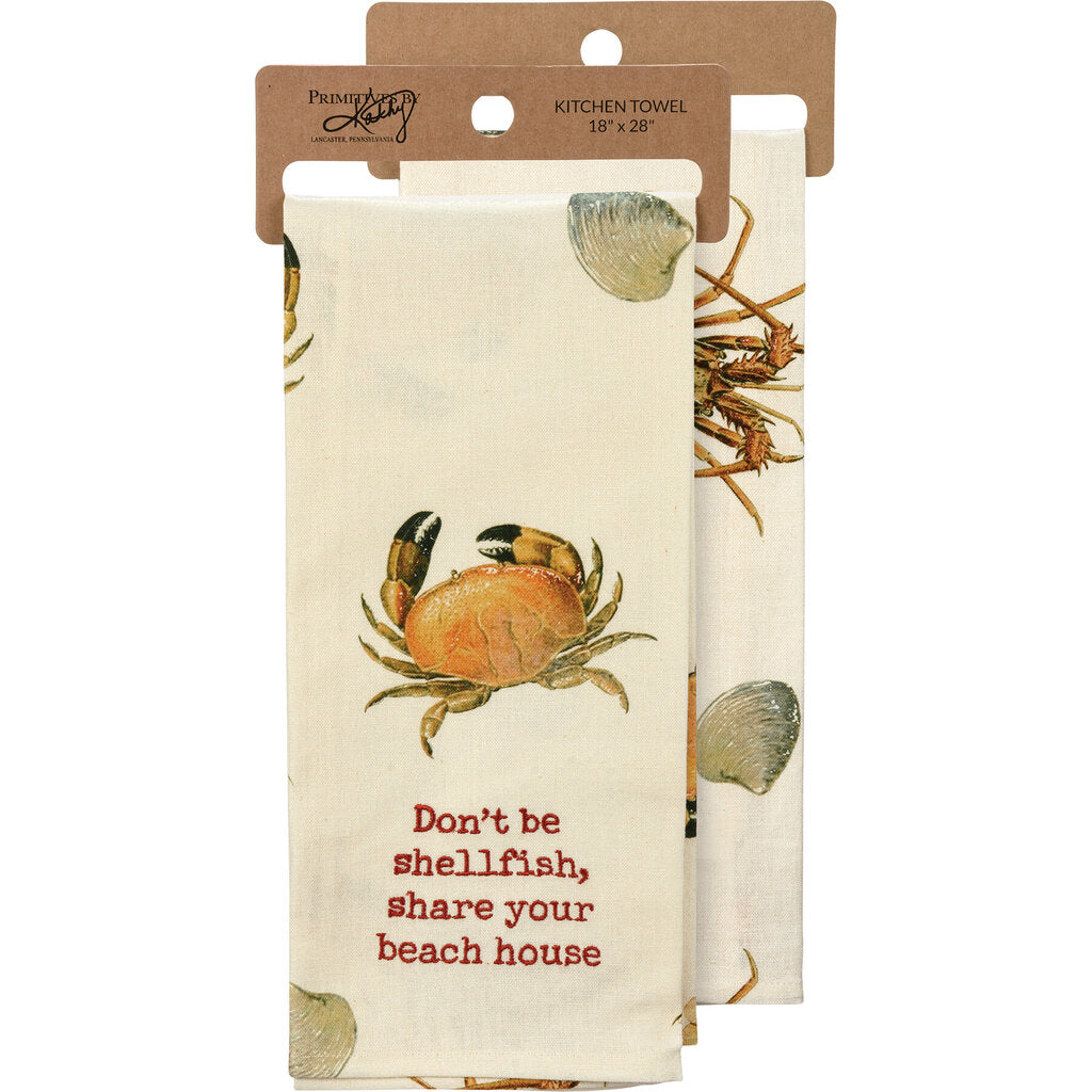 NEW Don't Be Shellfish Kitchen Towel - 112301