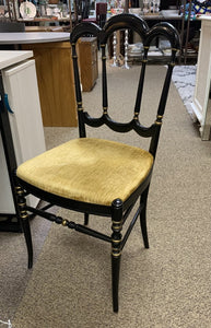 Vintage Tell City Chair Co. Black & Gold Chair