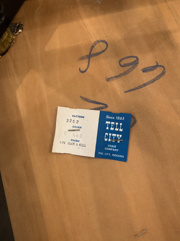 Vintage Tell City Chair Co. Black & Gold Chair Starboard Home