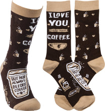 Load image into Gallery viewer, NEW I Love You More Than Coffee Socks - 34066
