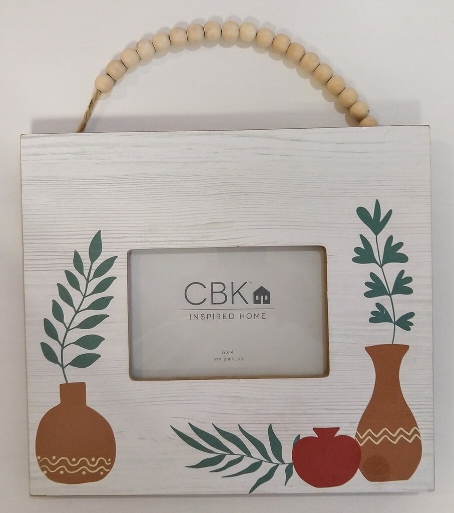 NEW Photo Frame with Beaded Hanger -Terracotta Pot Design CG177503