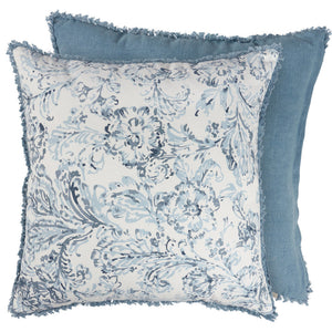 NEW Blue Floral Pillow - 115978