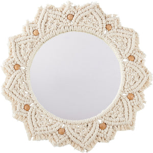 NEW Beaded Macrame Mirror - 116222