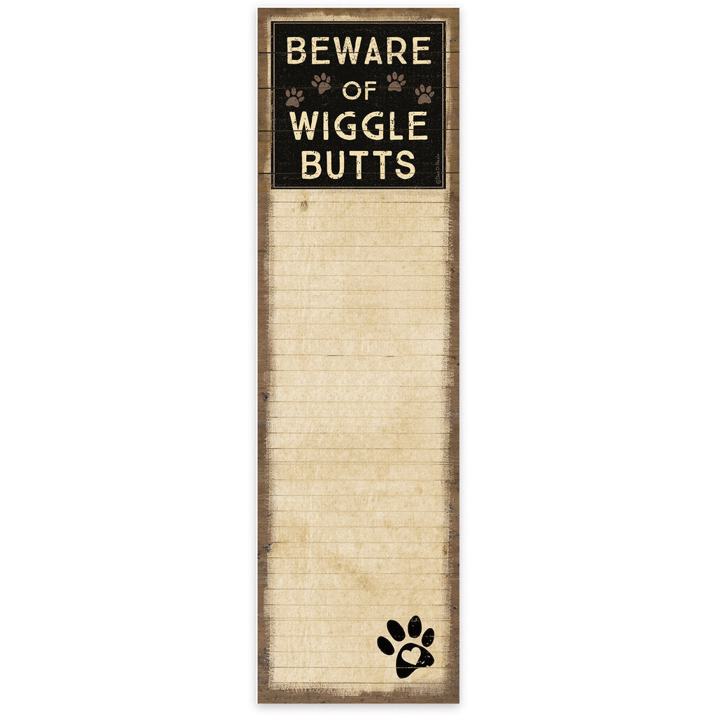 NEW Beware Of Wigglebutts List Pad - 103591