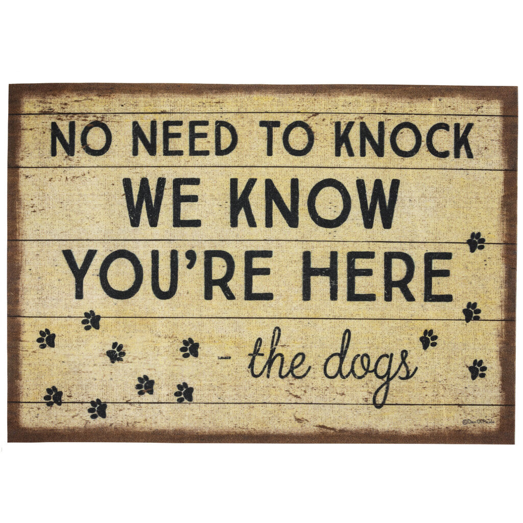 NEW No Need To Knock The Dogs Rug - 106845