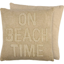 Load image into Gallery viewer, NEW On Beach Time Knobby Pillow - 113195
