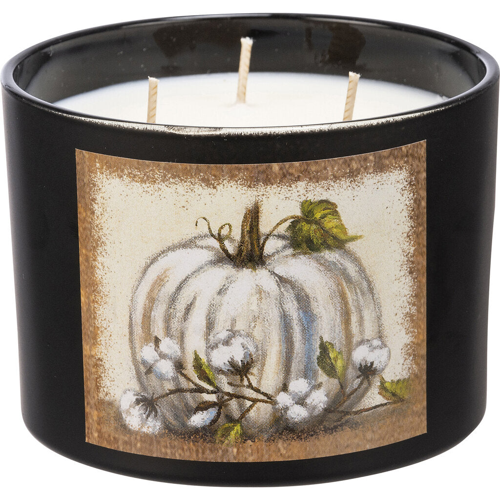 NEW White Pumpkin Jar Candle - 110878