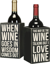 Load image into Gallery viewer, NEW When Wine Goes In Wisdom Comes Single Wine Box - 20020
