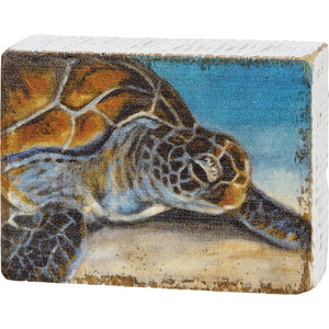 NEW Sea Turtle Block Sign - 110041