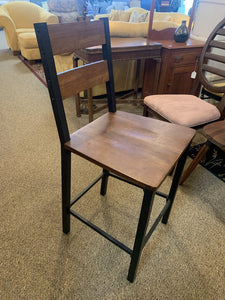 Set of 4 Whalen Furn. Wood & Metal Counter Stools