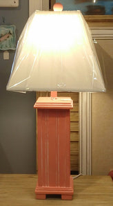 NEW - 32" Coral Beadboard Table Lamp - bbllc