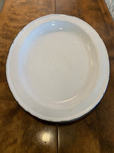 Load image into Gallery viewer, Vintage Enamelware White &amp; Black Large Platter
