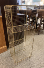 Load image into Gallery viewer, Gold Wire Mesh 3 Tier Bookshelf
