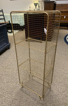 Load image into Gallery viewer, Gold Wire Mesh 3 Tier Bookshelf
