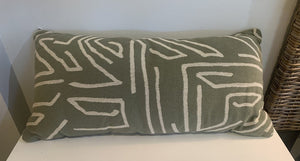 Sage & White Lumbar Pillow