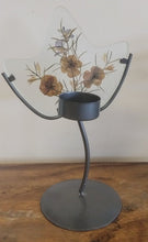 Load image into Gallery viewer, NEW Pressed Floral Design Tea Light Candle Holder - Stem Base

