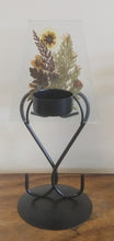 Load image into Gallery viewer, NEW Pressed Floral Design Tea Light Candle Holder - Heart Base
