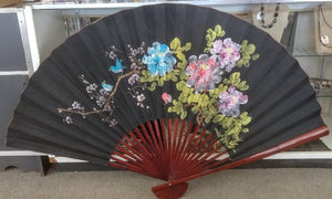 40" Hand-Painted Asian Fan