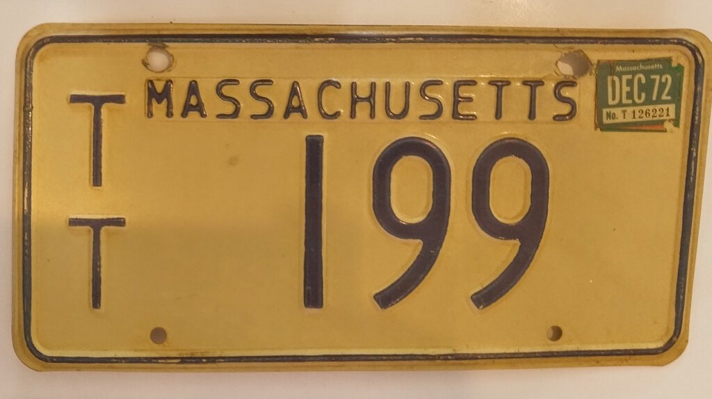 Vintage Massachusetts License Plate