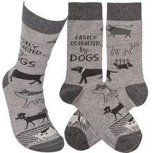 Load image into Gallery viewer, NEW Easily Distracted By Dogs Socks - 109618
