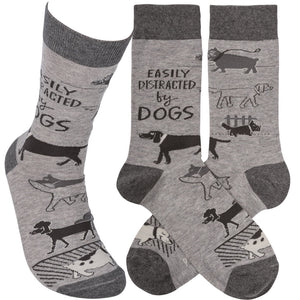 NEW Easily Distracted By Dogs Socks - 109618