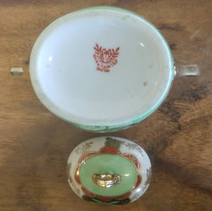 2-Pc SET Vintage Hand Painted Japanese Porcelain Sugar & Creamer