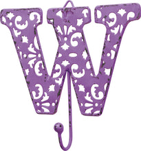 Load image into Gallery viewer, NEW Fancy Metal Letter W Hook - 32601 - Various Colors
