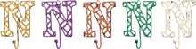 Load image into Gallery viewer, NEW Fancy Metal Letter N Hook - 32603 - Various Colors
