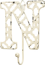 Load image into Gallery viewer, NEW Fancy Metal Letter N Hook - 32603 - Various Colors
