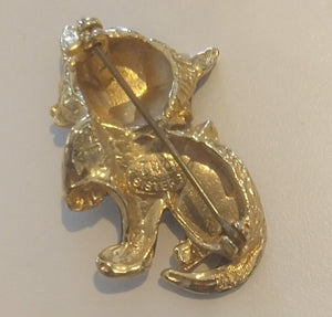 Turquoise Cat Pin - Two Sisters